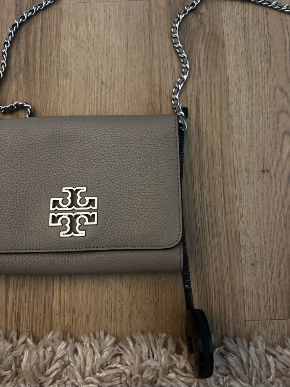 Tory Burch Taupe Leather Crossbody Bag - Picture 12 of 13